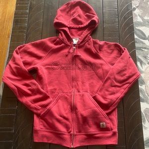 Rust Coloured Ladies Carhartt Zip-Up Hoodie, Size XS